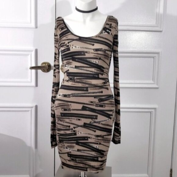 Vintage Grunge Rocker Chic Bodycon Dress - Picture 1 of 8